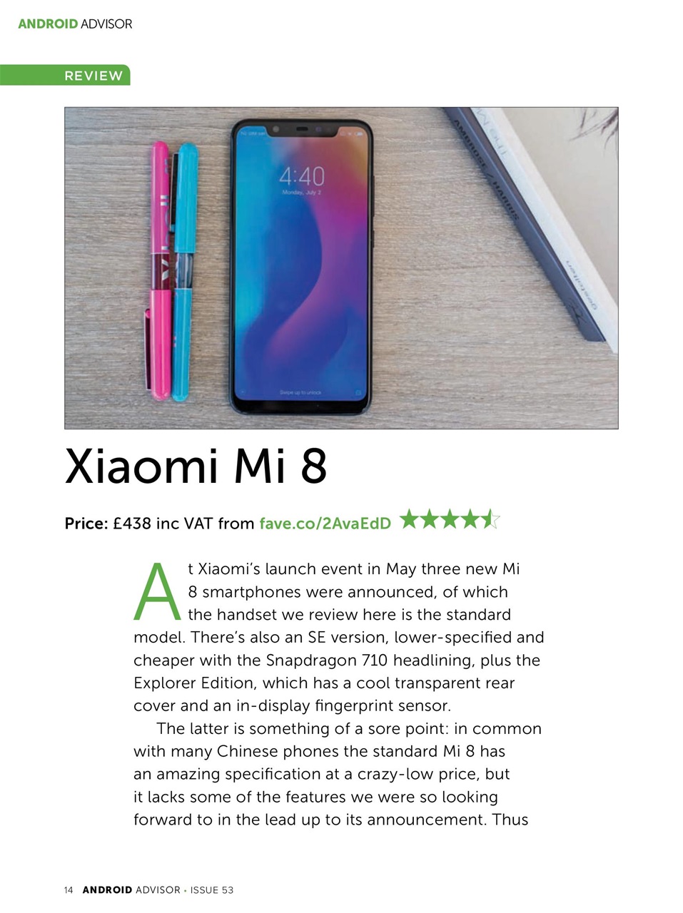 Android Advisor Preview Pages