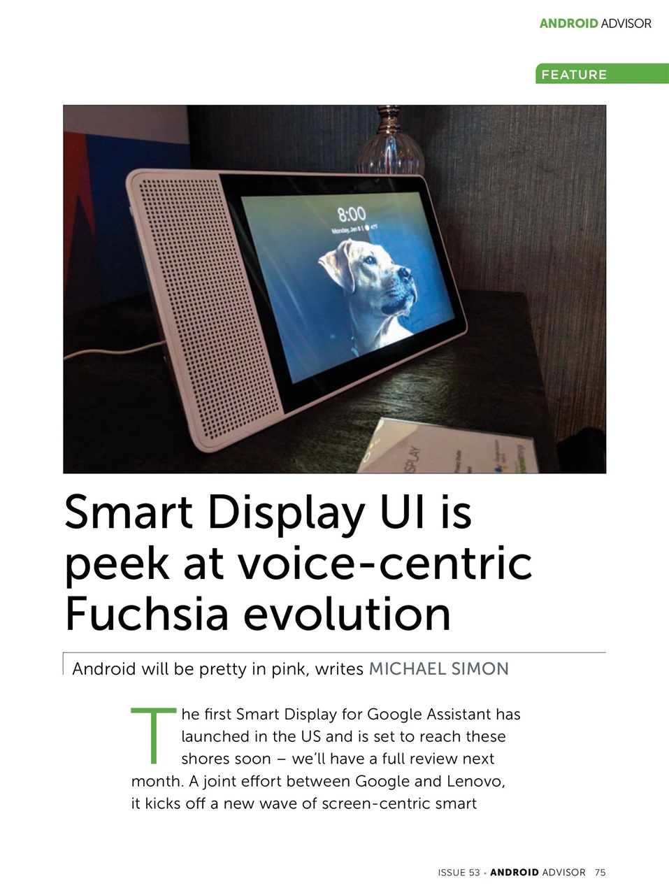 Android Advisor Preview Pages