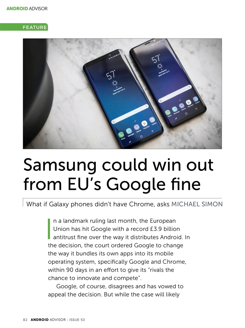 Android Advisor Preview Pages