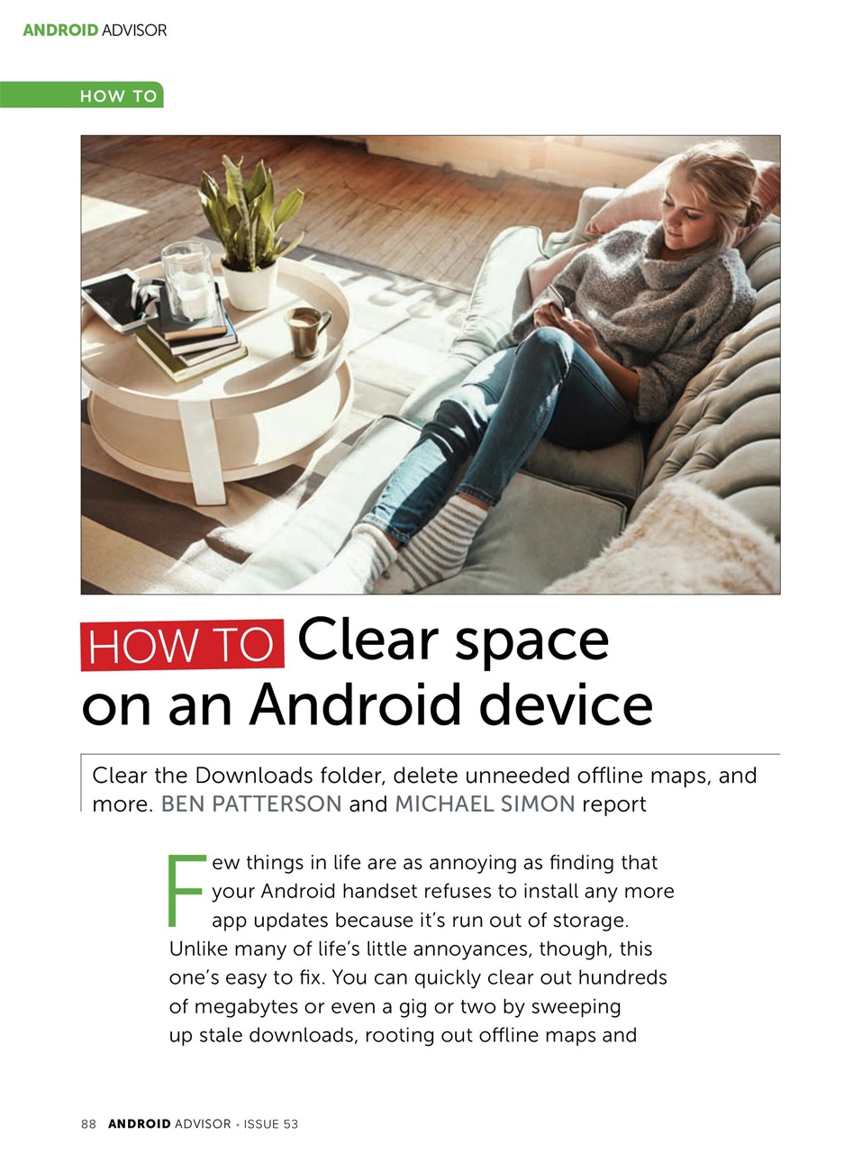 Android Advisor Preview Pages