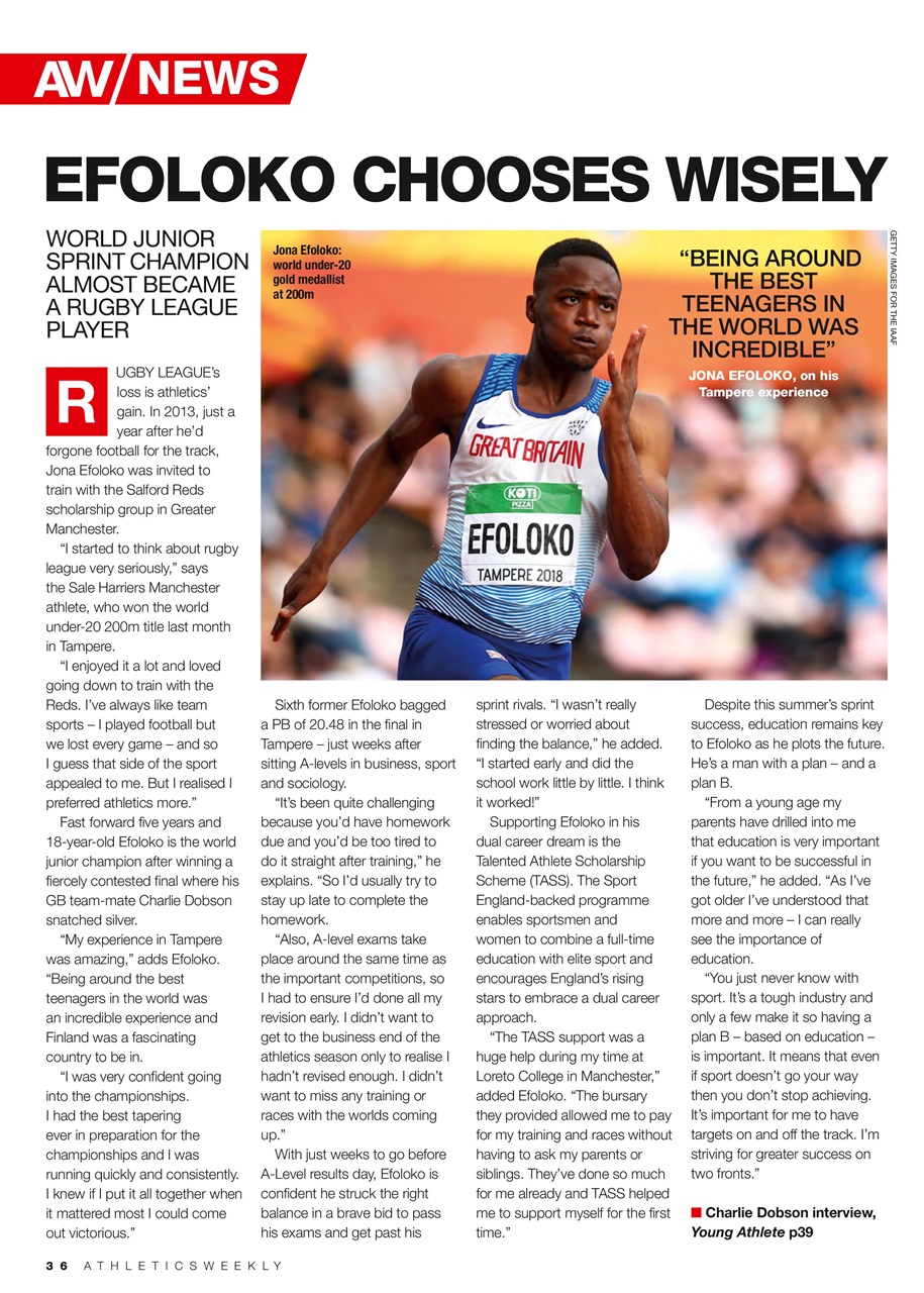 AW – Athletics Weekly Magazine Preview Pages