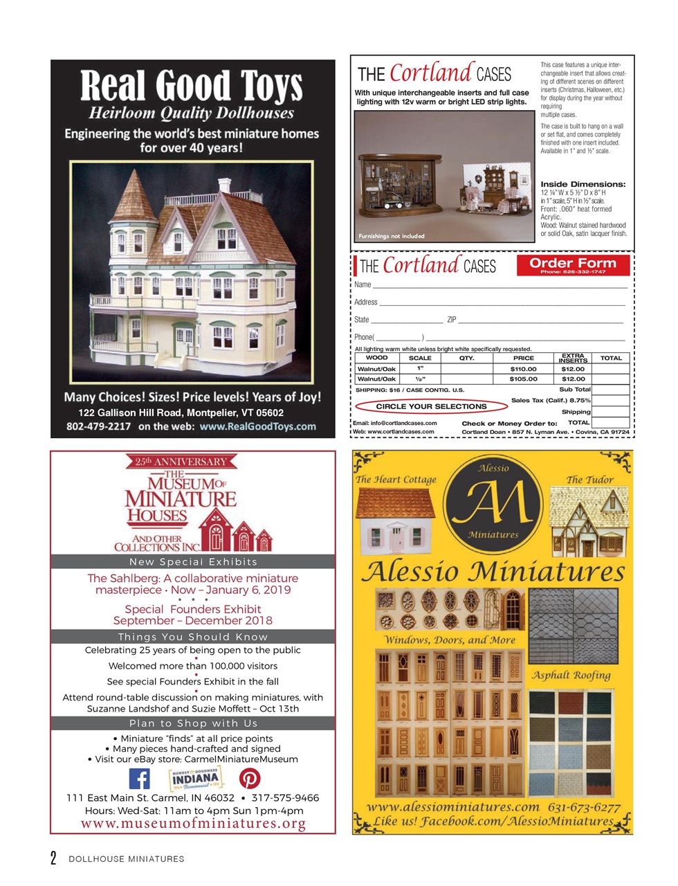 Dollhouse Miniatures Preview Pages