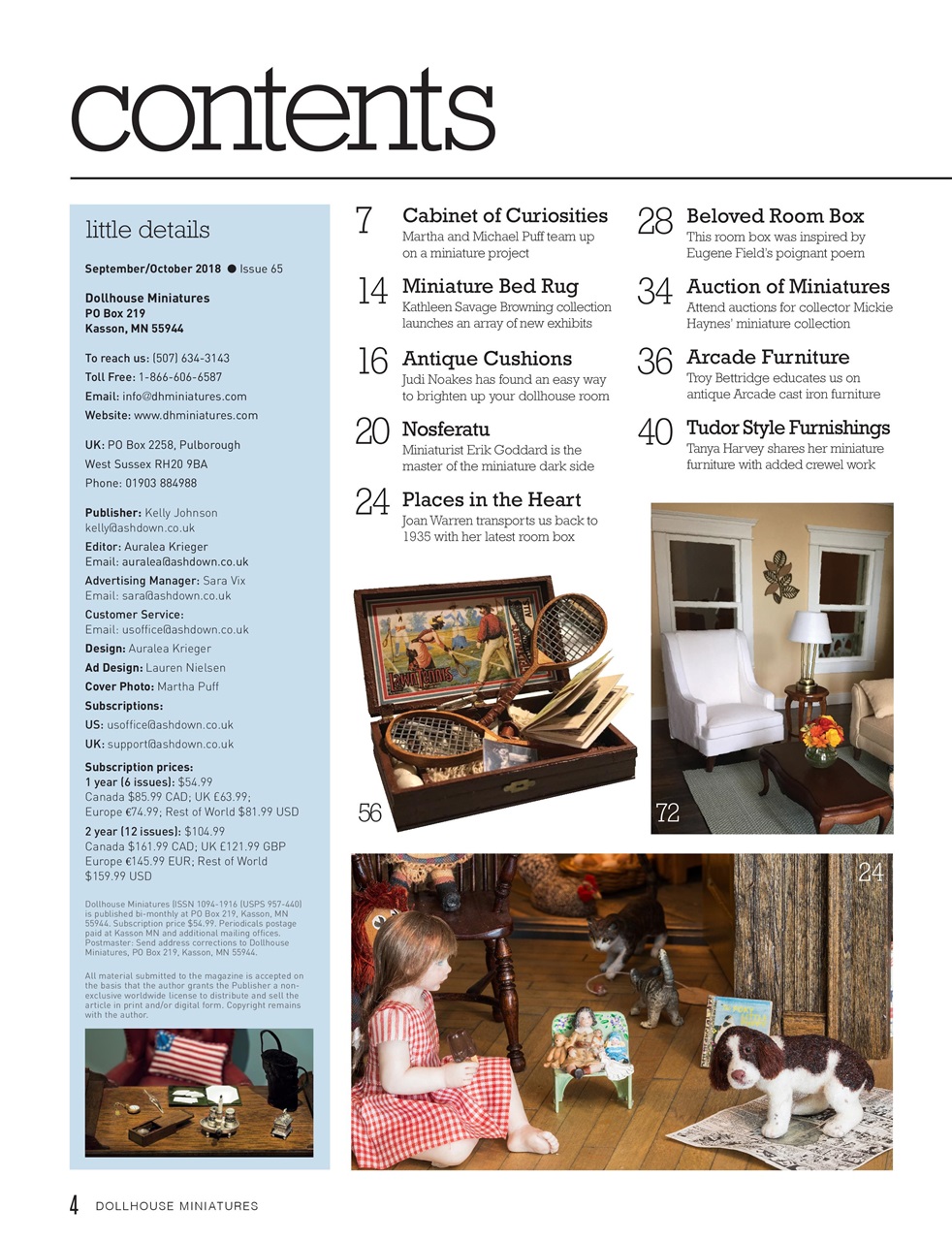 Dollhouse Miniatures Preview Pages