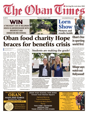 The Oban Times & Lochaber Times issue 9th August 2018