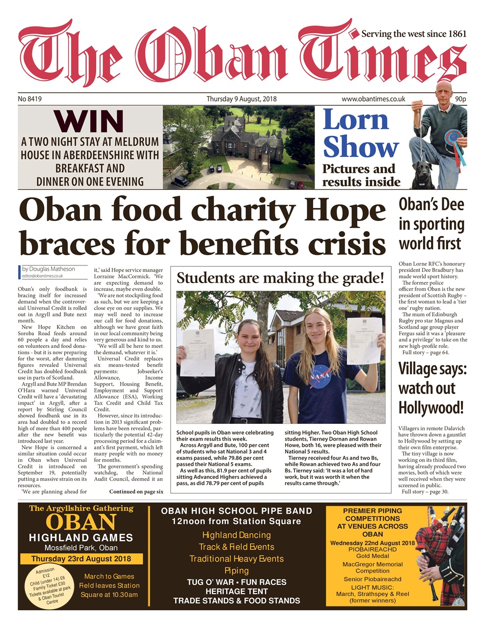 The Oban Times & Lochaber Times Preview Pages