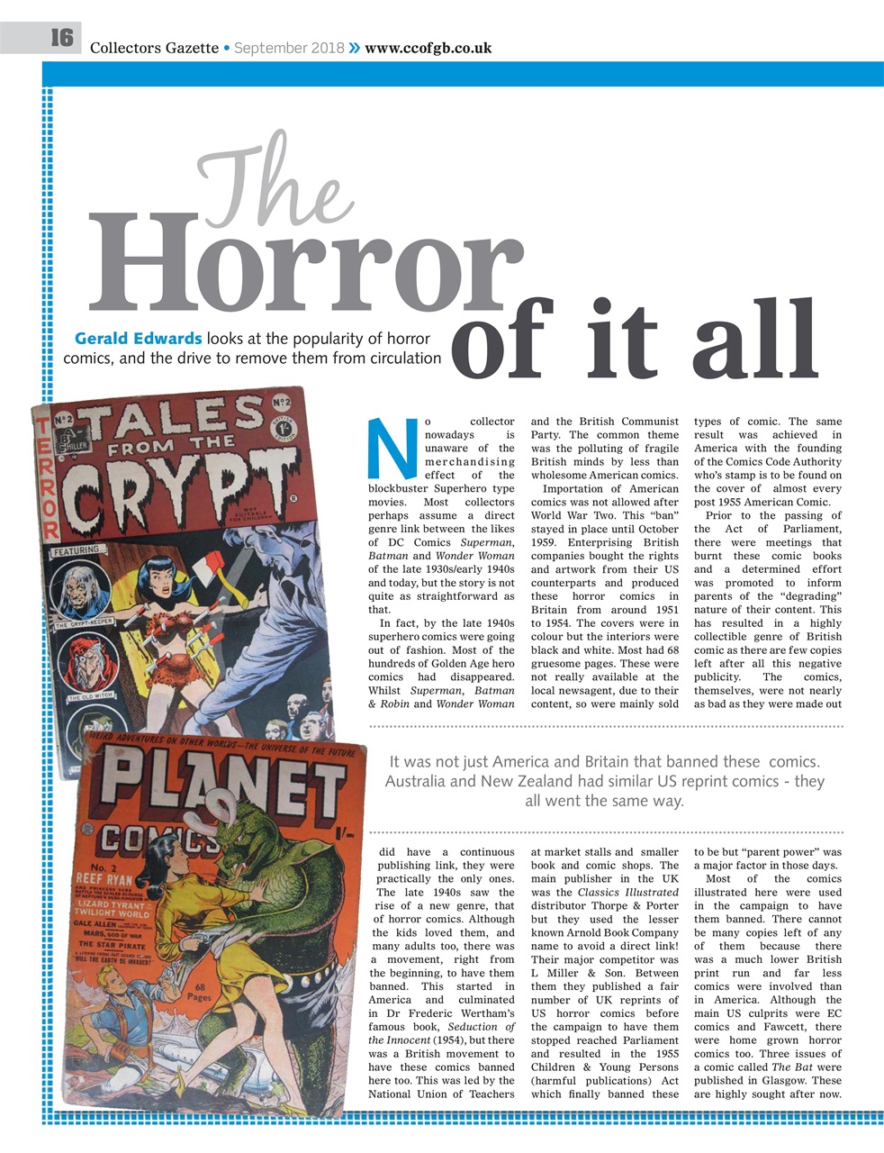 Collectors Gazette Preview Pages