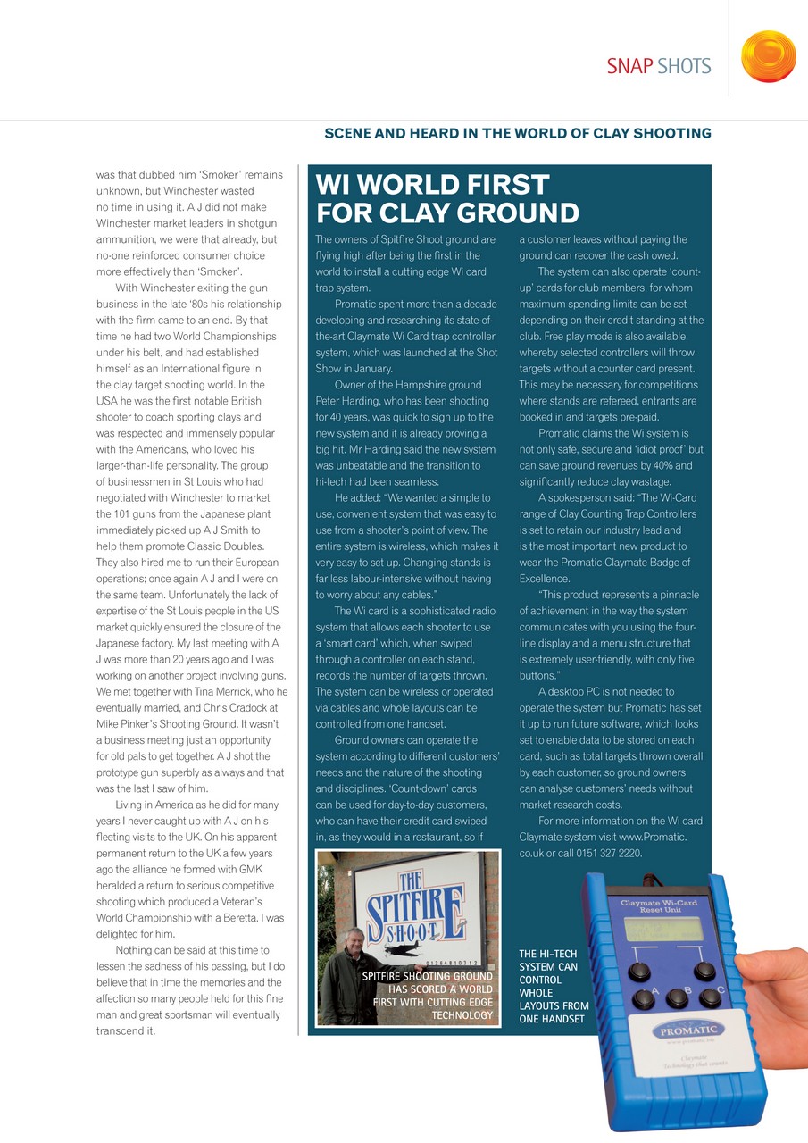 Clay Shooting Preview Pages