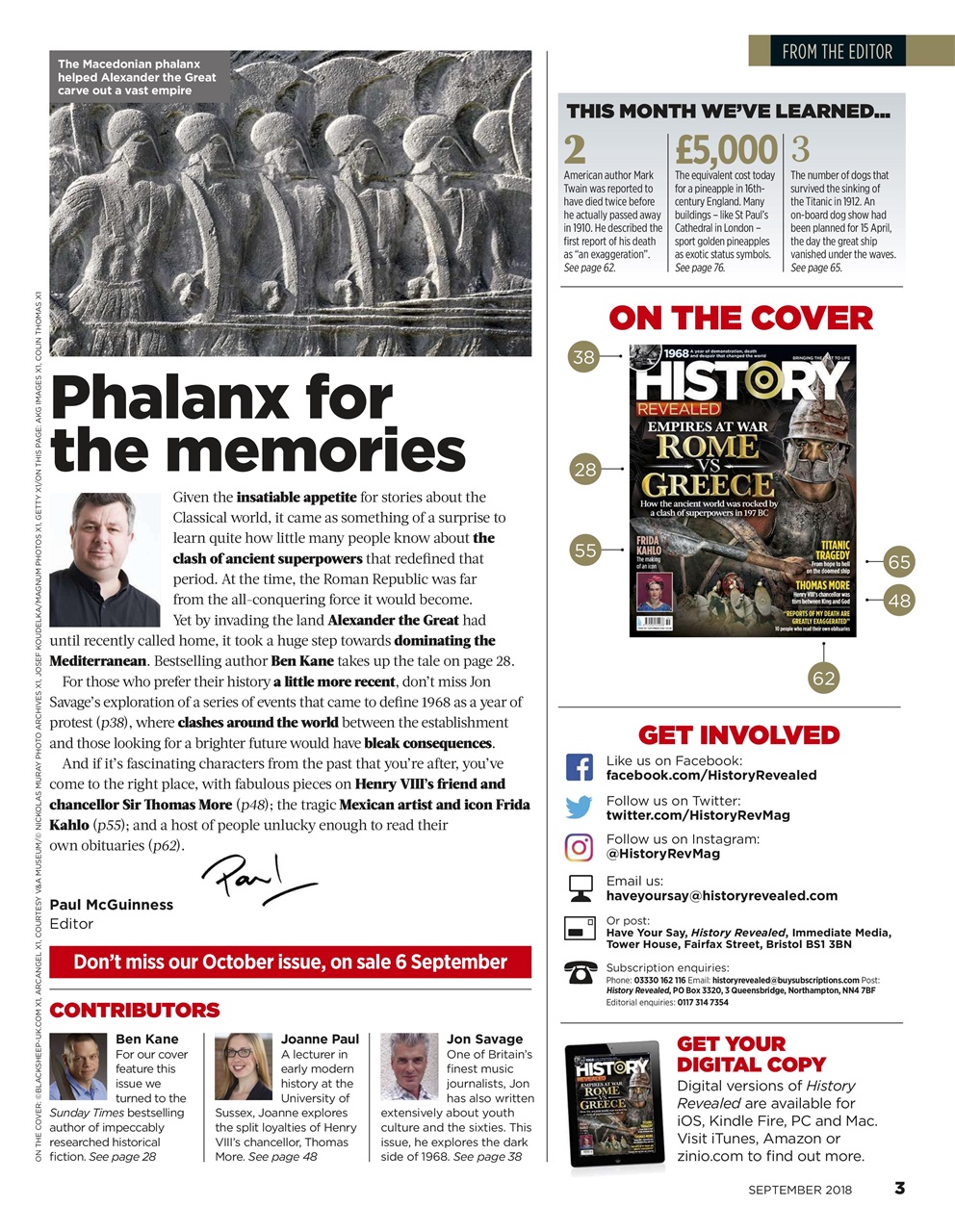 BBC History Revealed Magazine Preview Pages