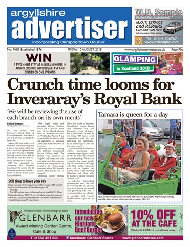 Argyllshire Advertiser issue 10 August 2018