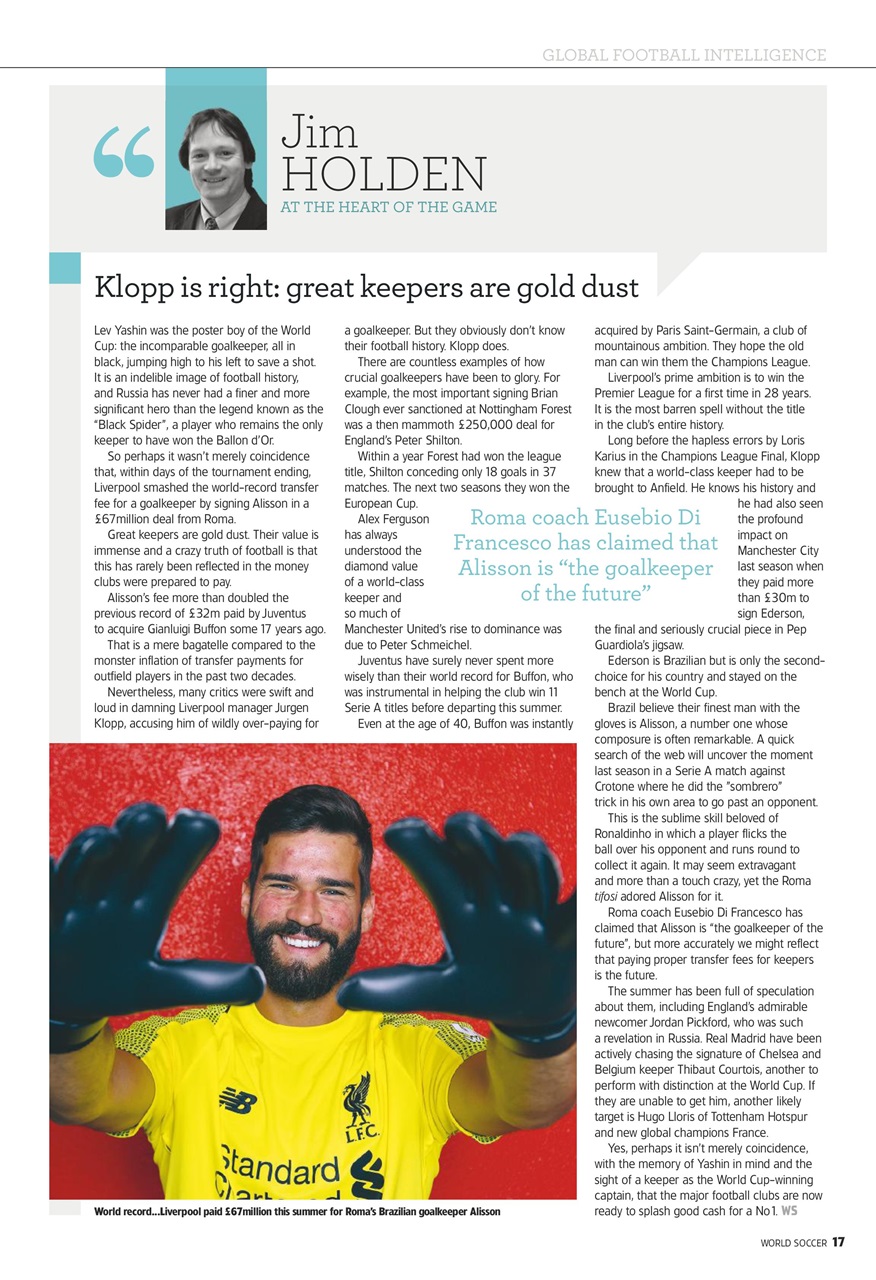 World Soccer Preview Pages