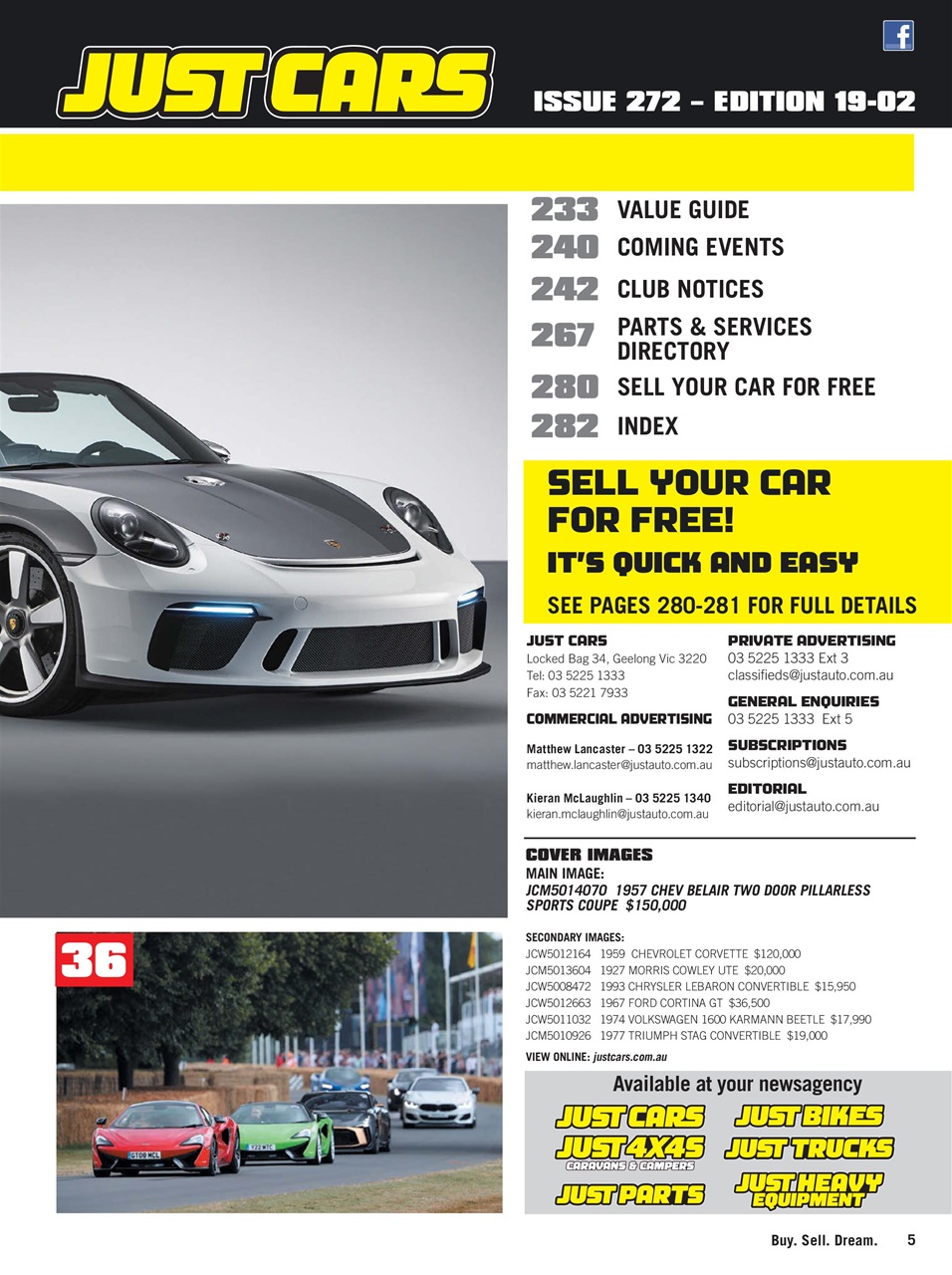 JUST CARS Preview Pages