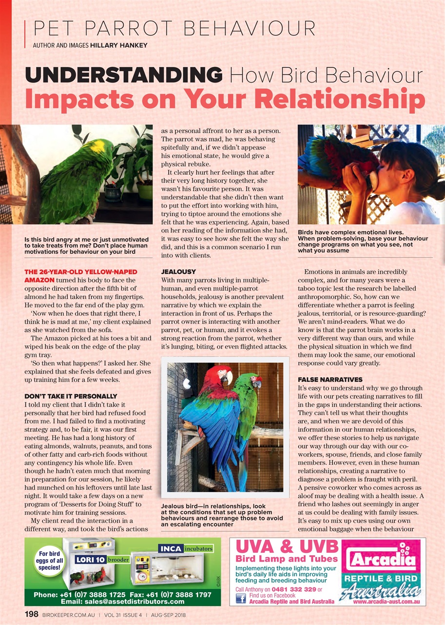 Australian Birdkeeper Magazine Preview Pages