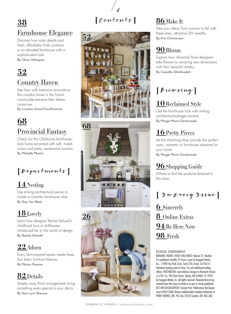 Romantic Homes Preview Pages