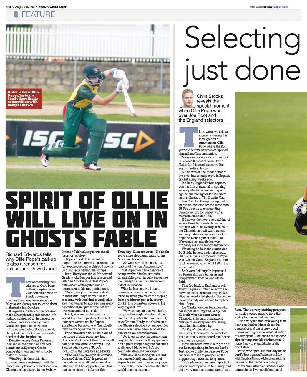 The Cricket Paper Preview Pages