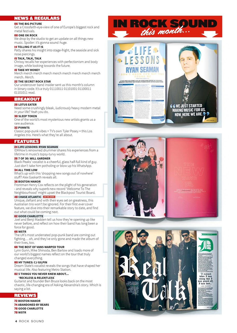 Rock Sound Magazine Preview Pages