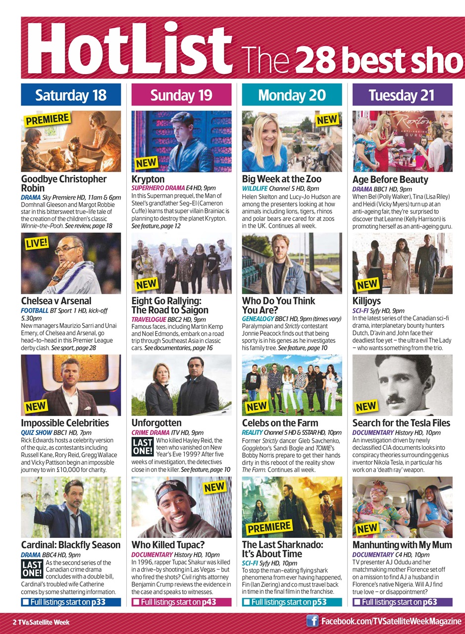 TV & Satellite Week Preview Pages