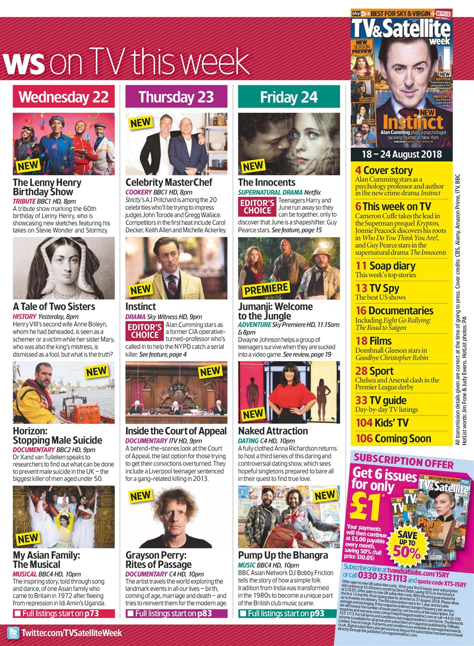 TV & Satellite Week Preview Pages
