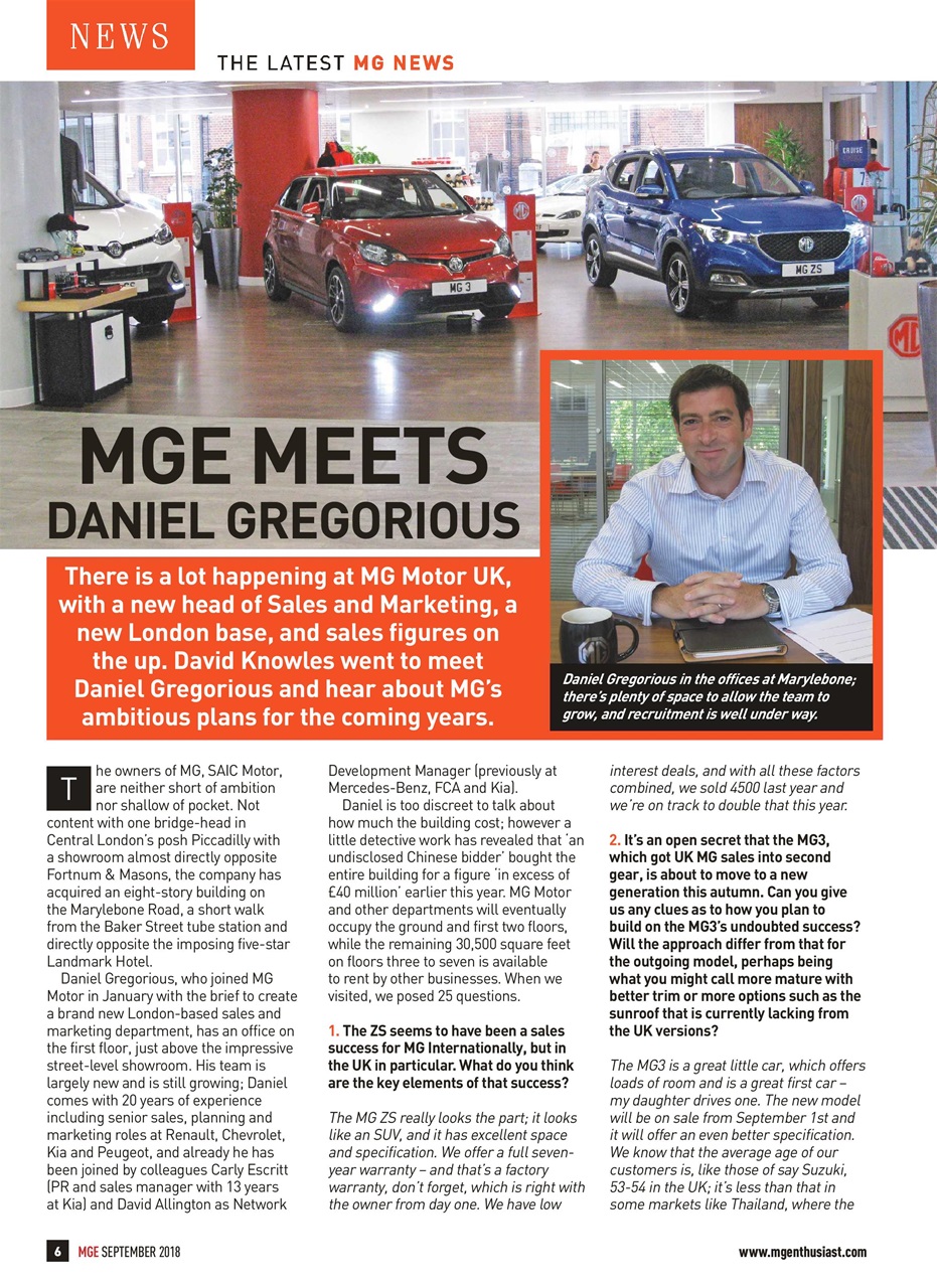 MG Enthusiast Preview Pages