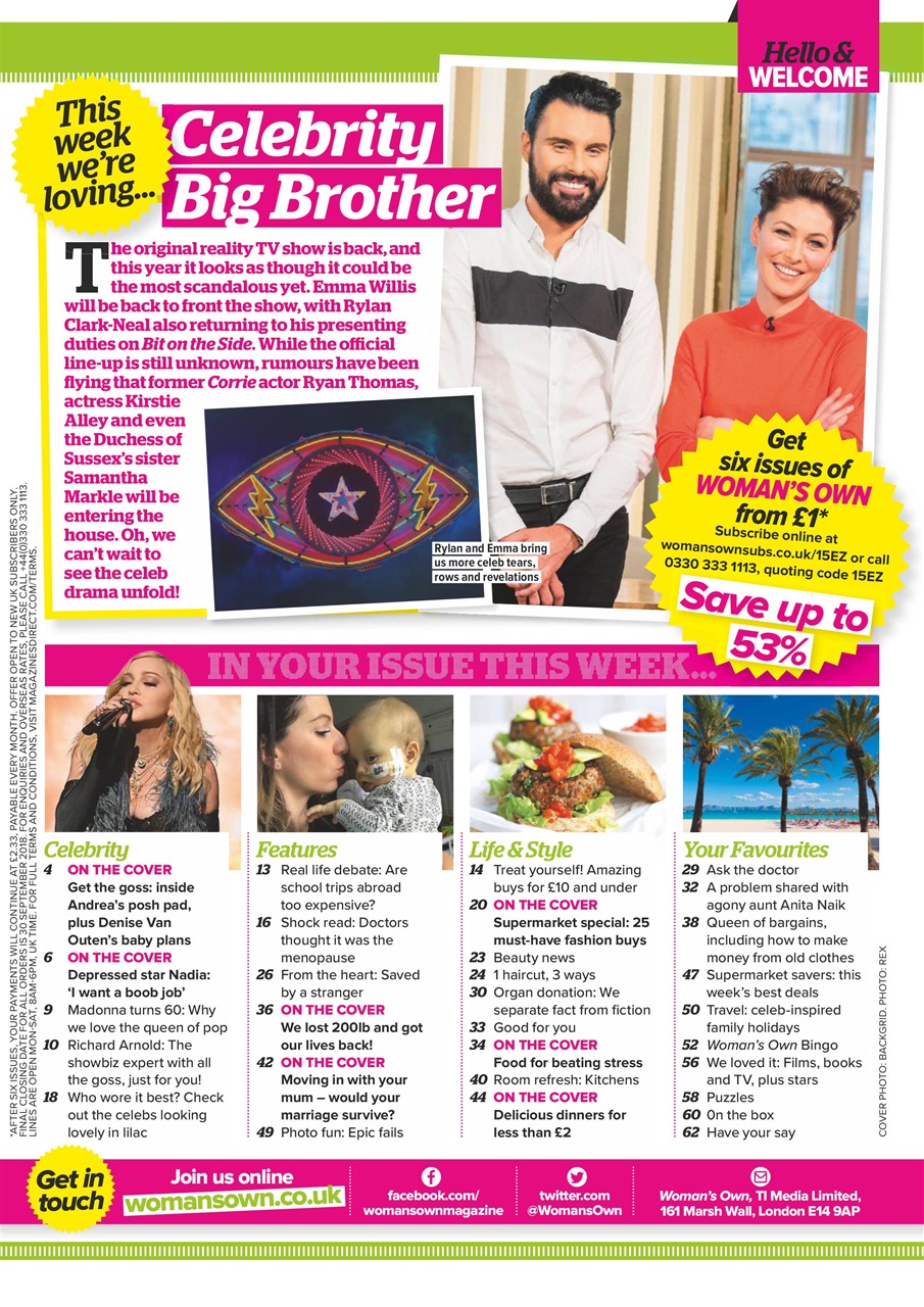 Woman's Own Preview Pages