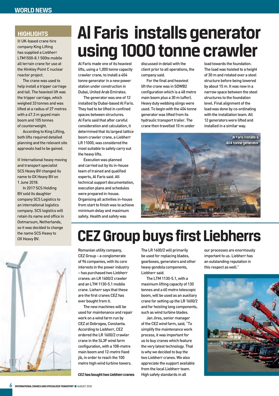 Int. Cranes and Specialized Transp Preview Pages