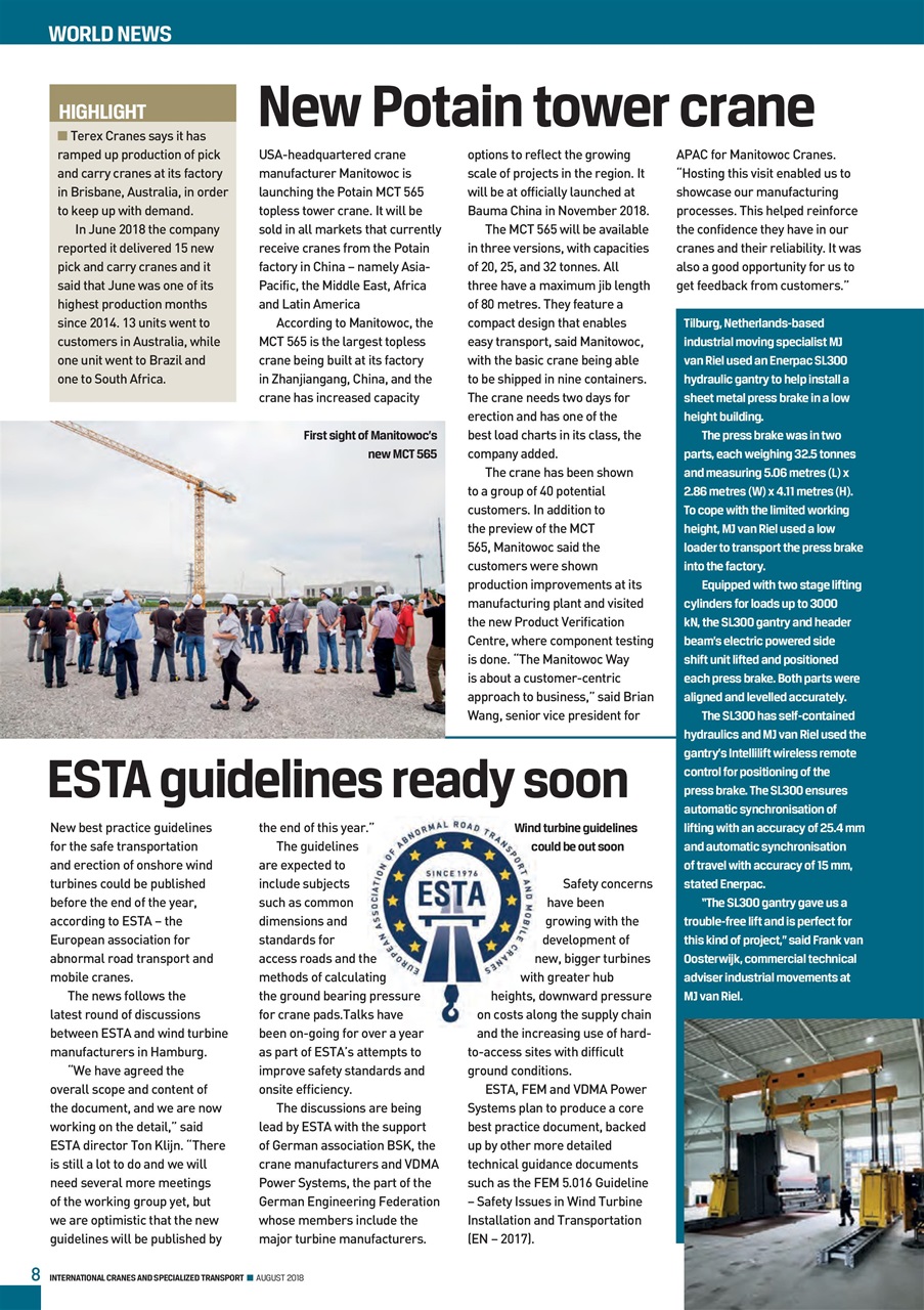 Int. Cranes and Specialized Transp Preview Pages