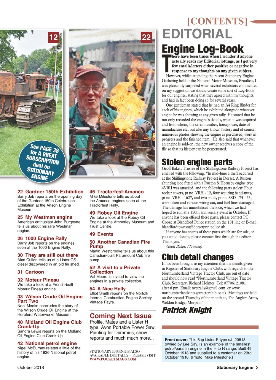 Stationary Engine Preview Pages