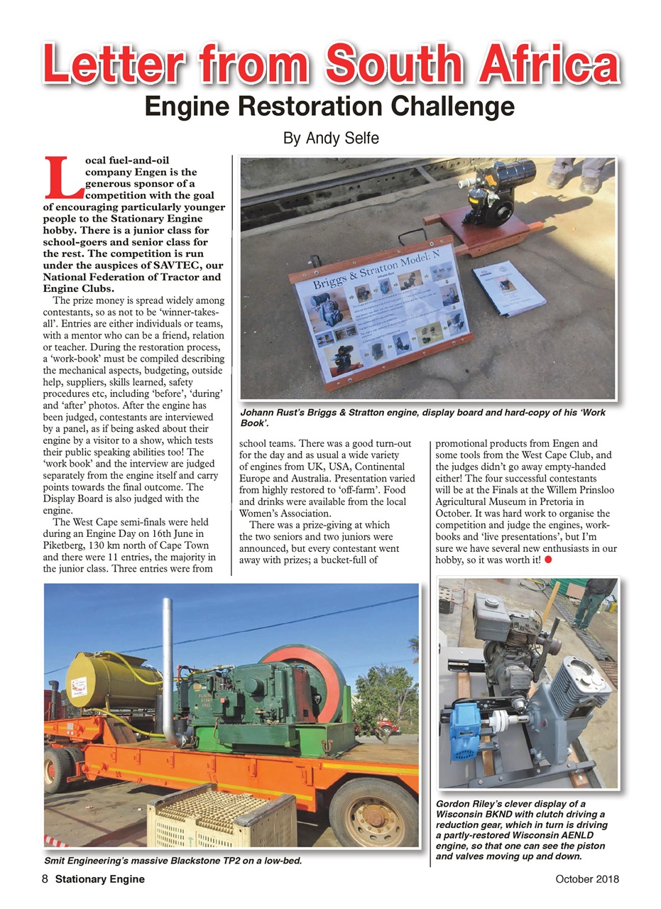 Stationary Engine Preview Pages