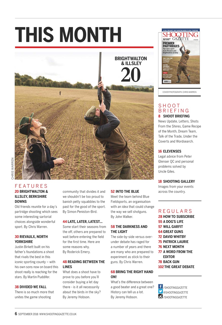 Shooting Gazette Preview Pages