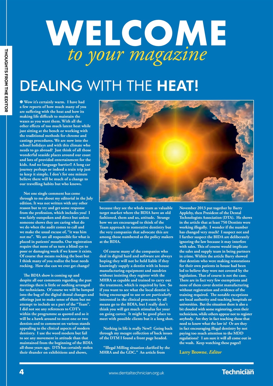 The Dental Technician Magazine Preview Pages