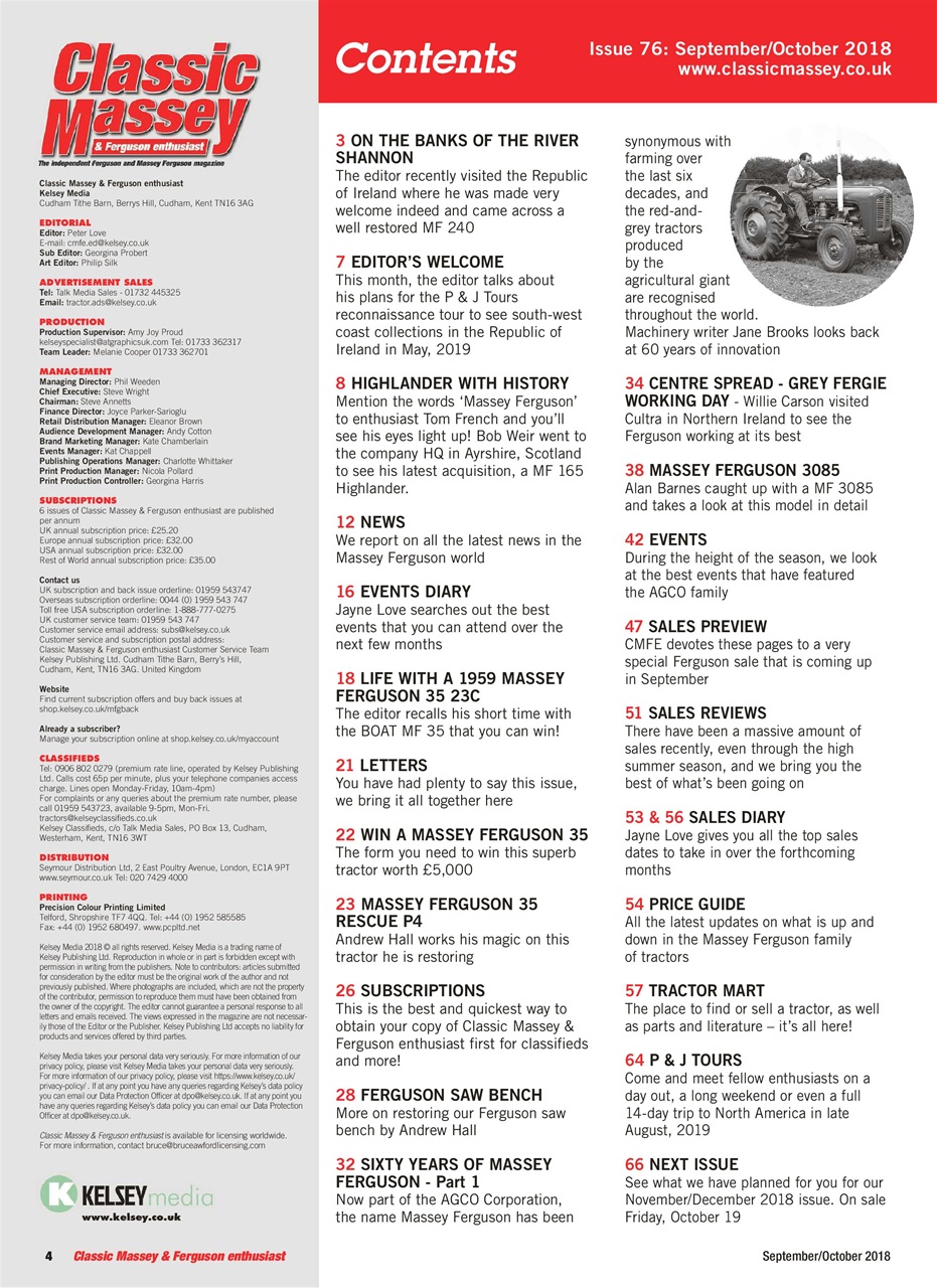 Classic Massey Preview Pages