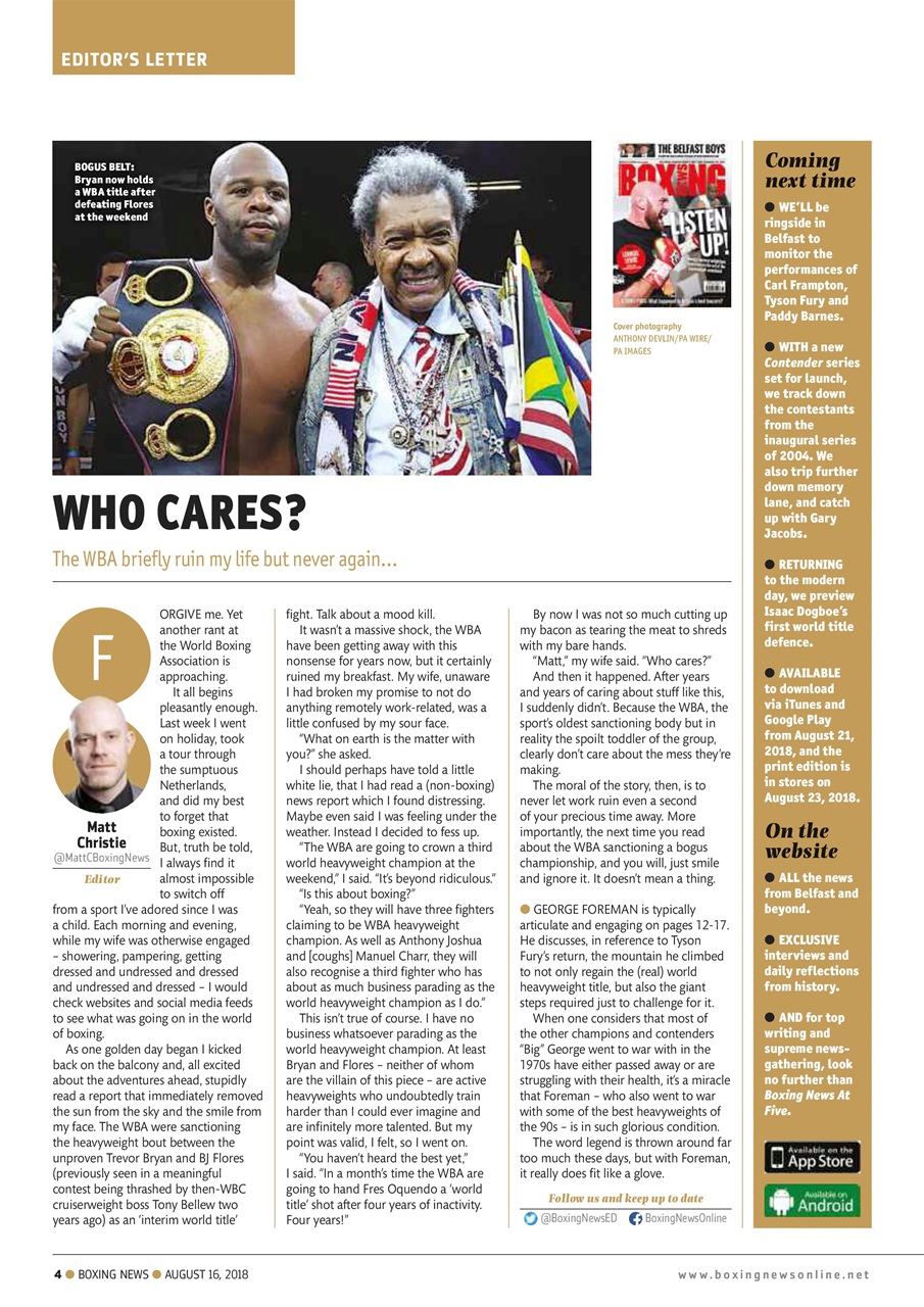 Boxing News Preview Pages