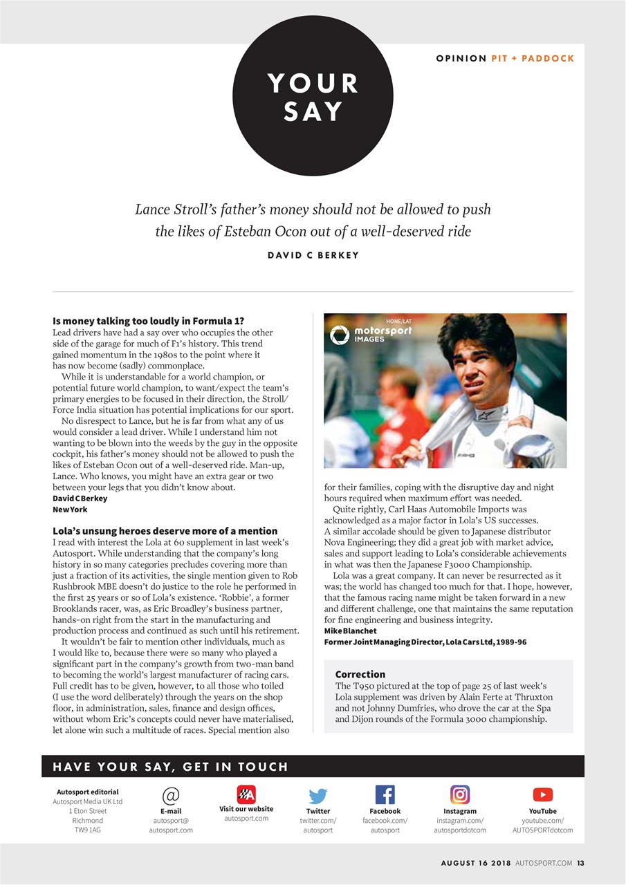 Autosport Preview Pages