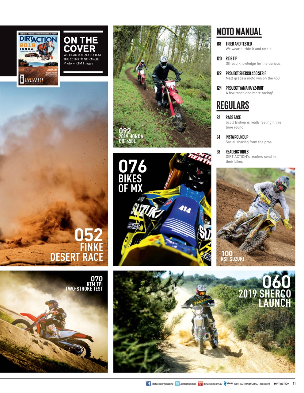 Dirt Action Preview Pages