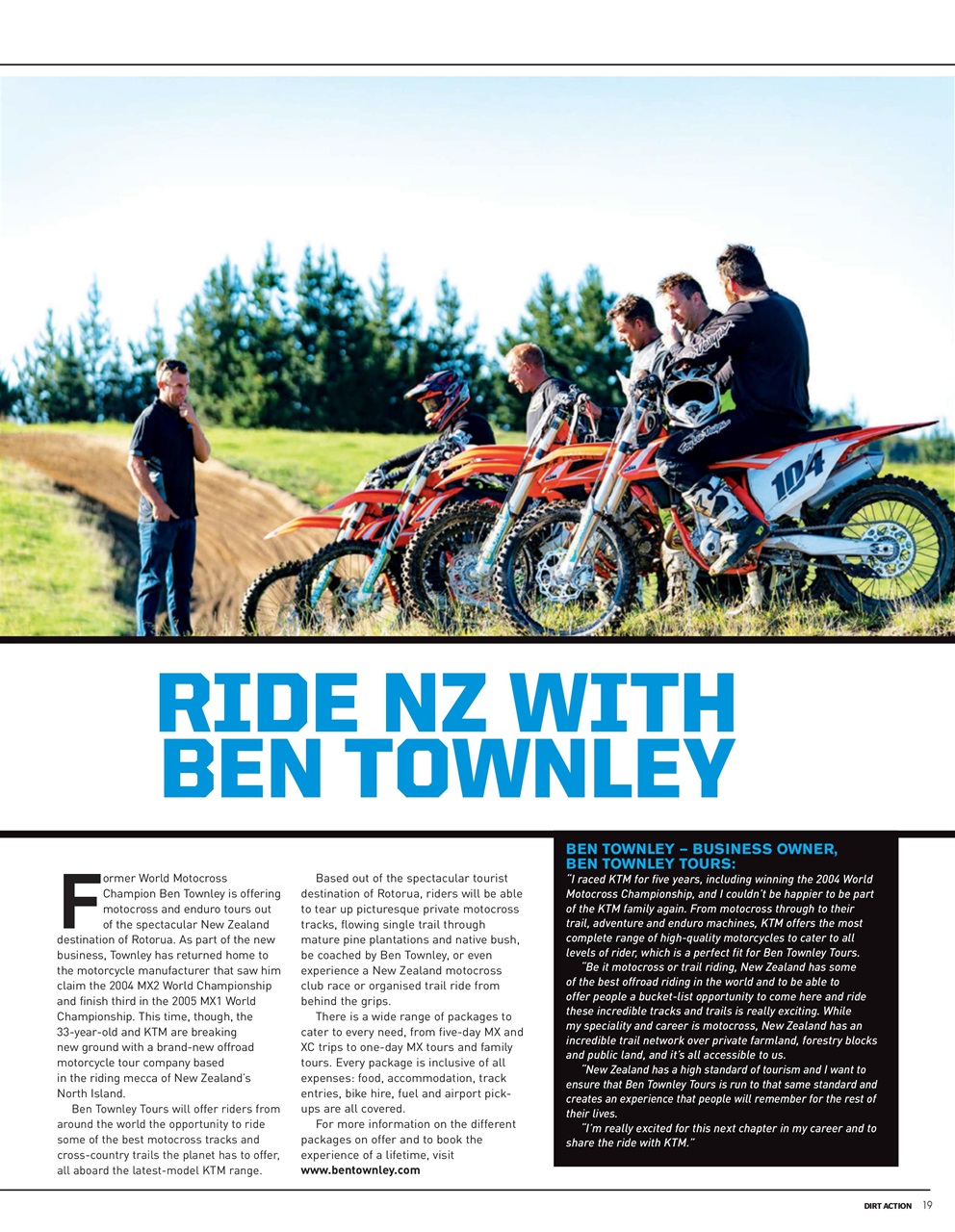 Dirt Action Preview Pages