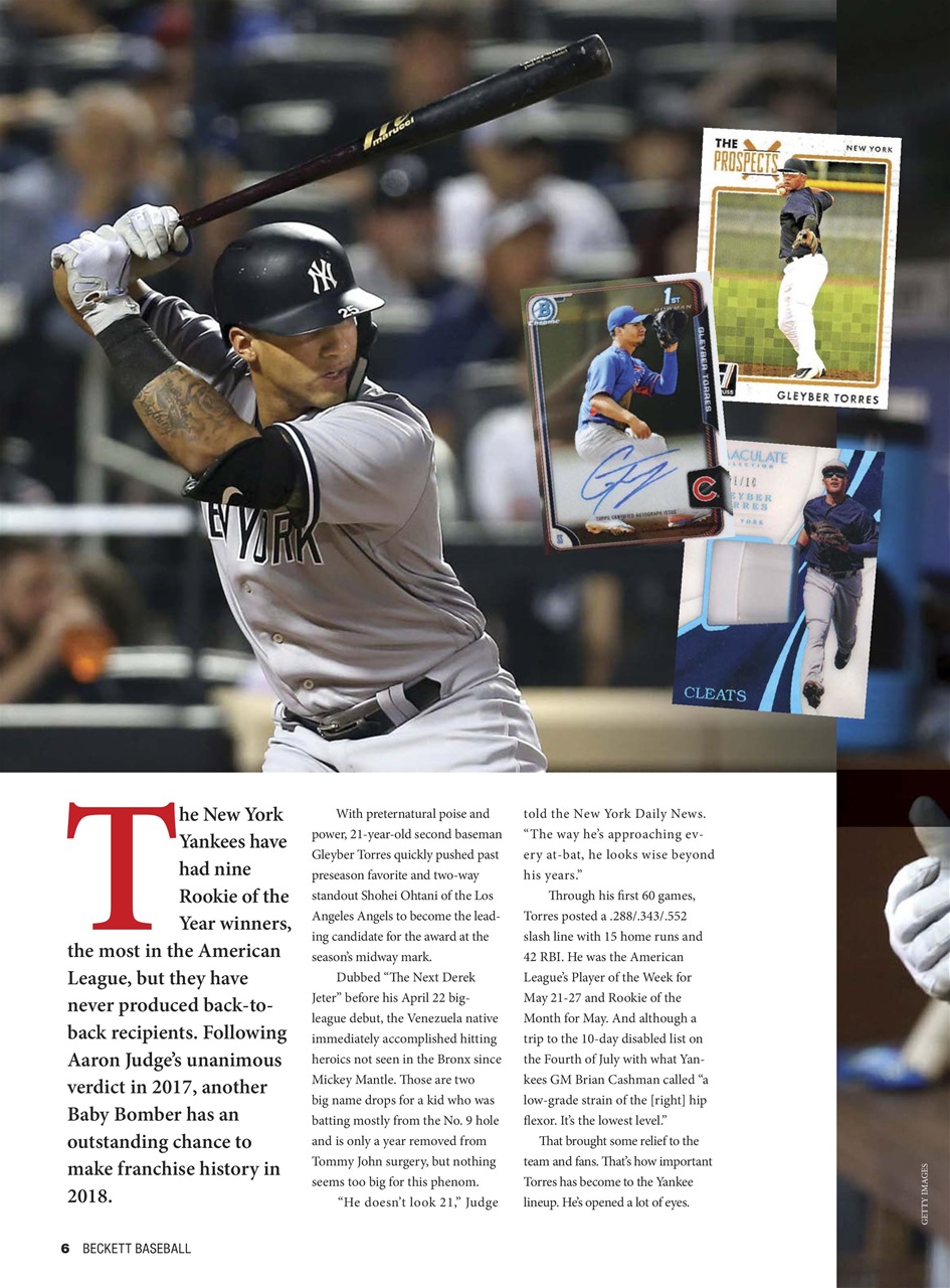 Beckett Baseball Magazine Preview Pages
