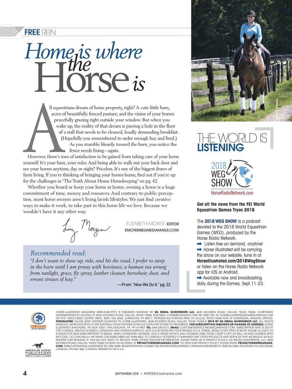 Horse Illustrated Magazine Preview Pages