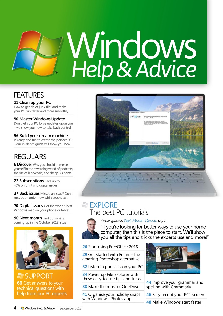 Windows Help & Advice Preview Pages