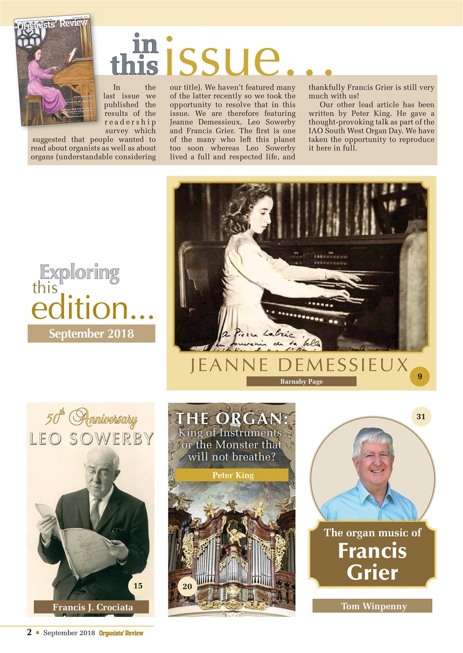 Organists' Review Preview Pages