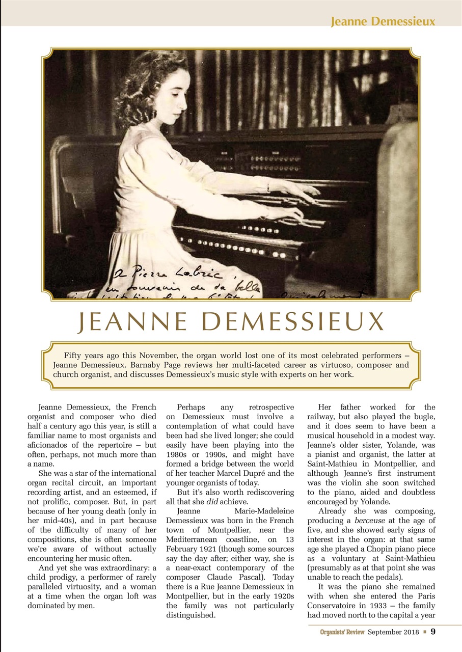 Organists' Review Preview Pages