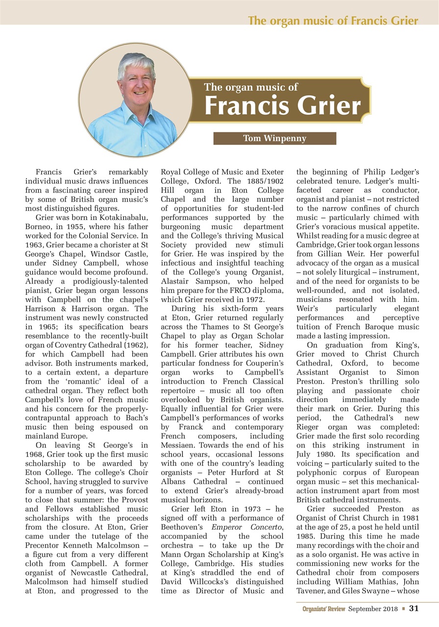 Organists' Review Preview Pages