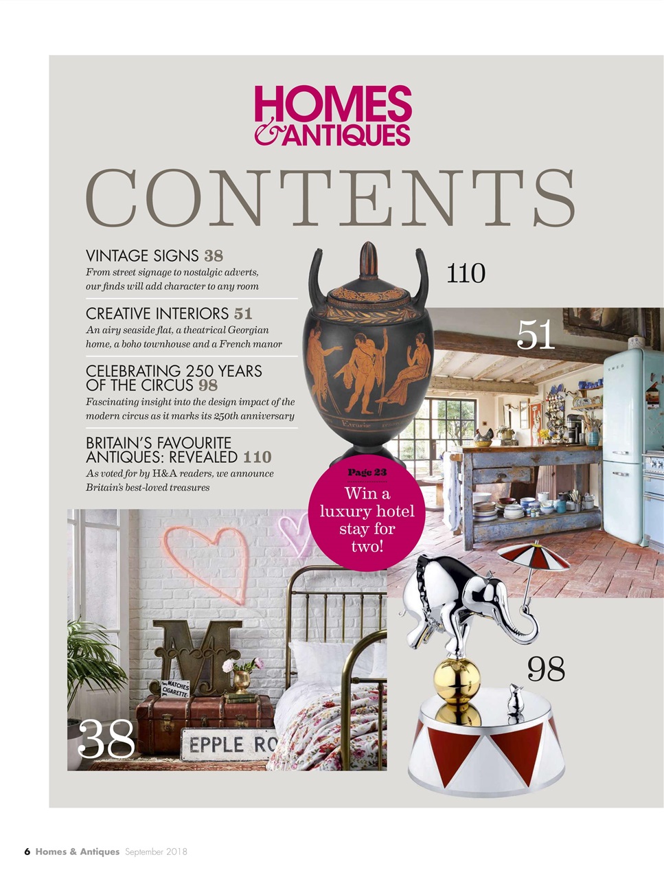 Homes & Antiques Magazine Preview Pages