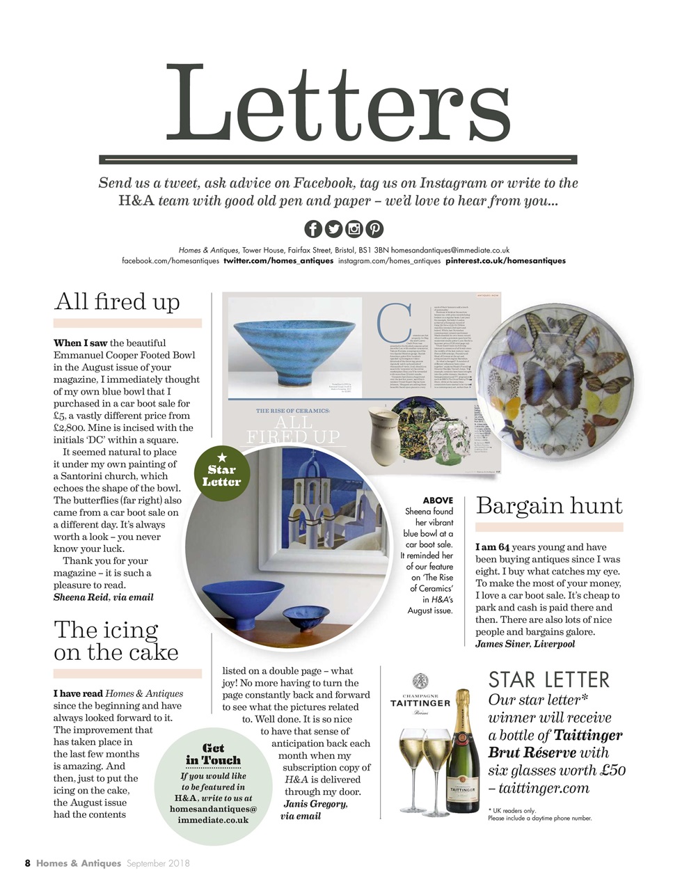 Homes & Antiques Magazine Preview Pages
