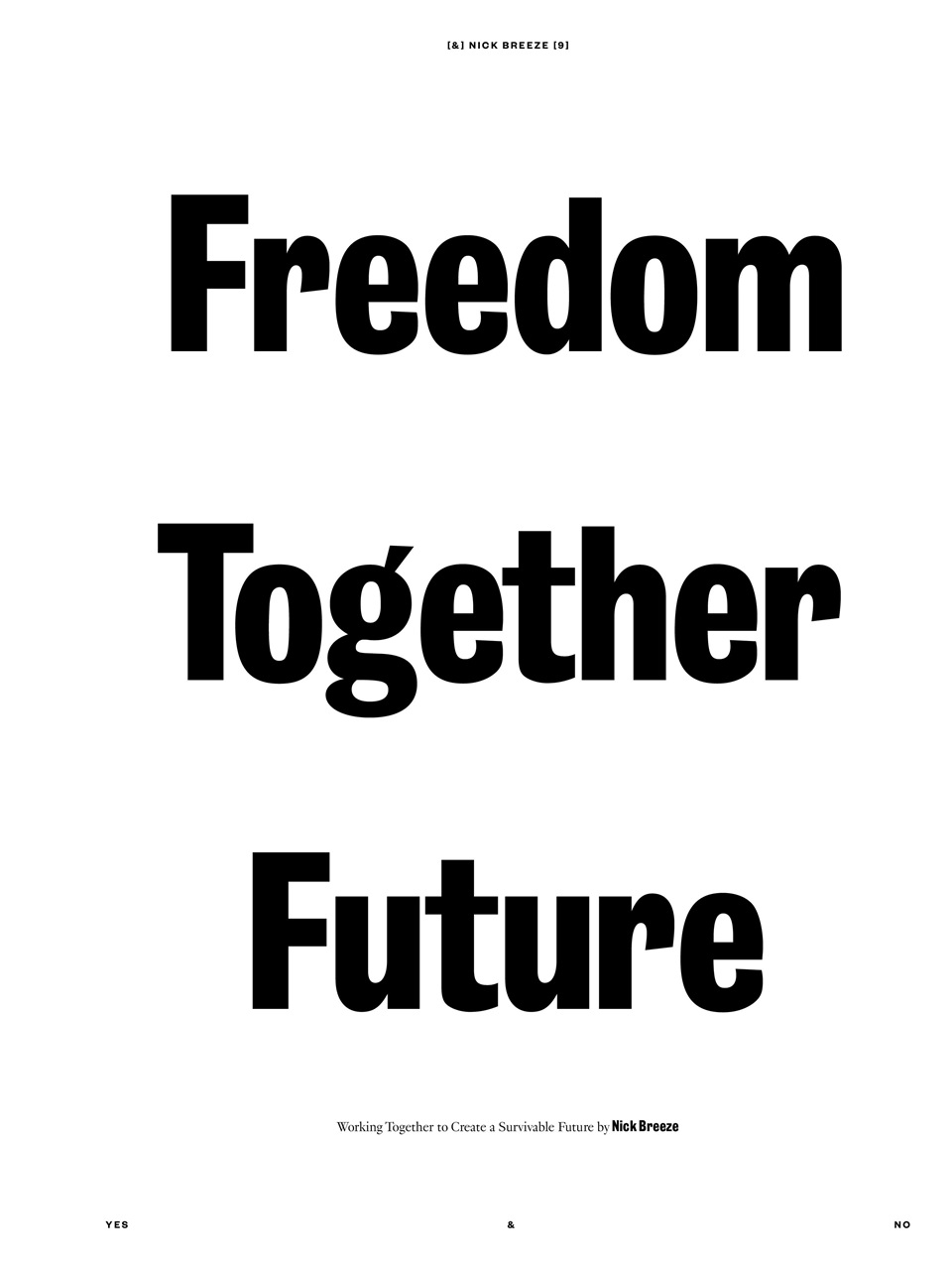 Yes & No Magazine Preview Pages