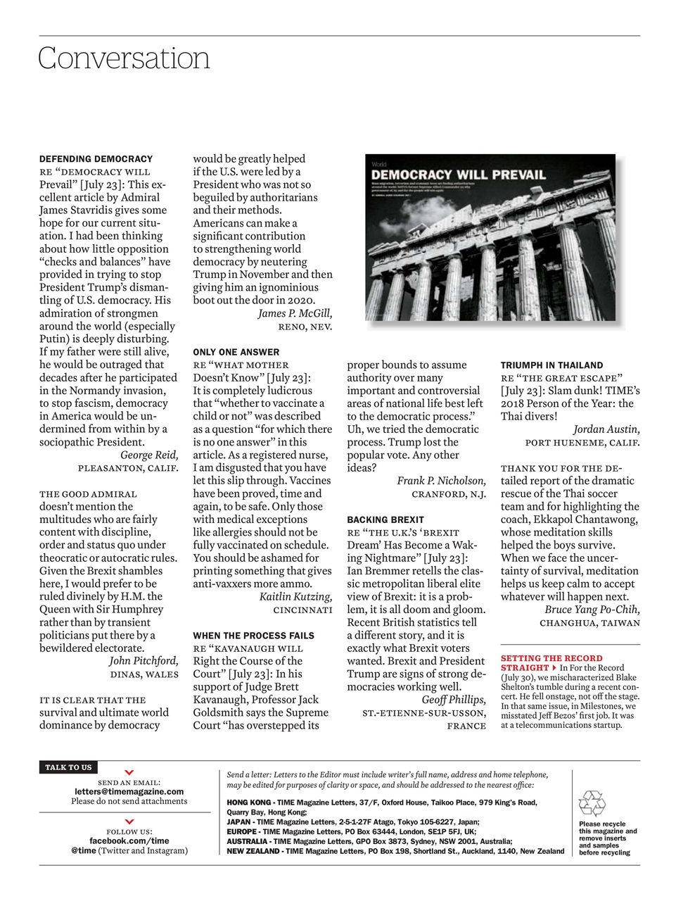 TIME Magazine Europe Preview Pages