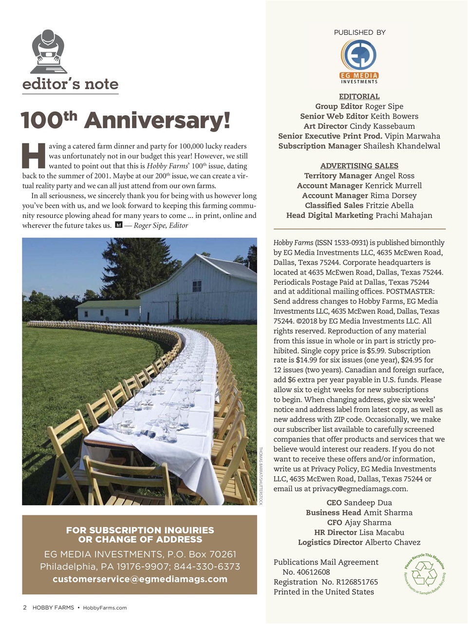 Hobby Farms Magazine Preview Pages
