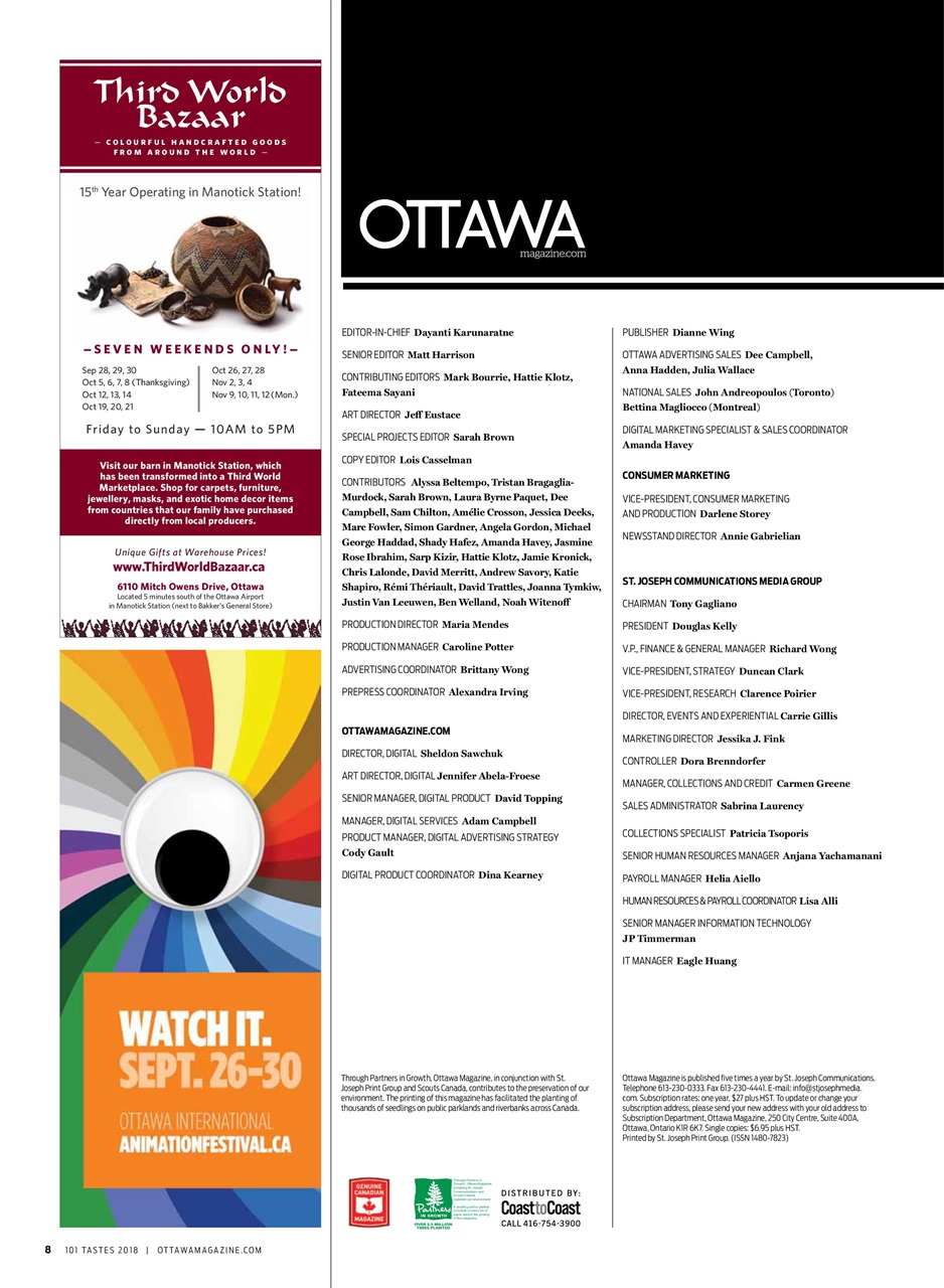 Ottawa Magazine Preview Pages
