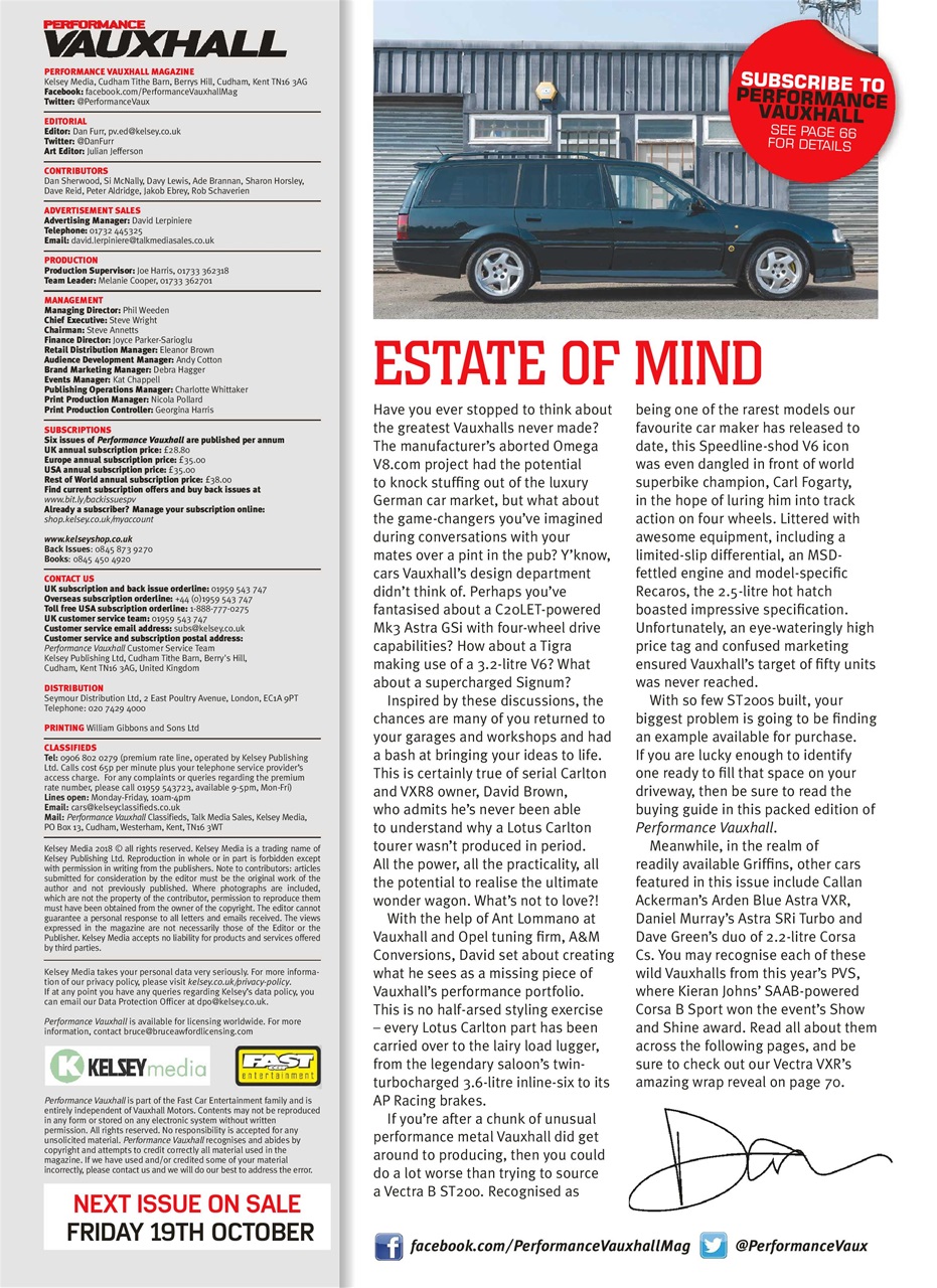 Performance Vauxhall Preview Pages