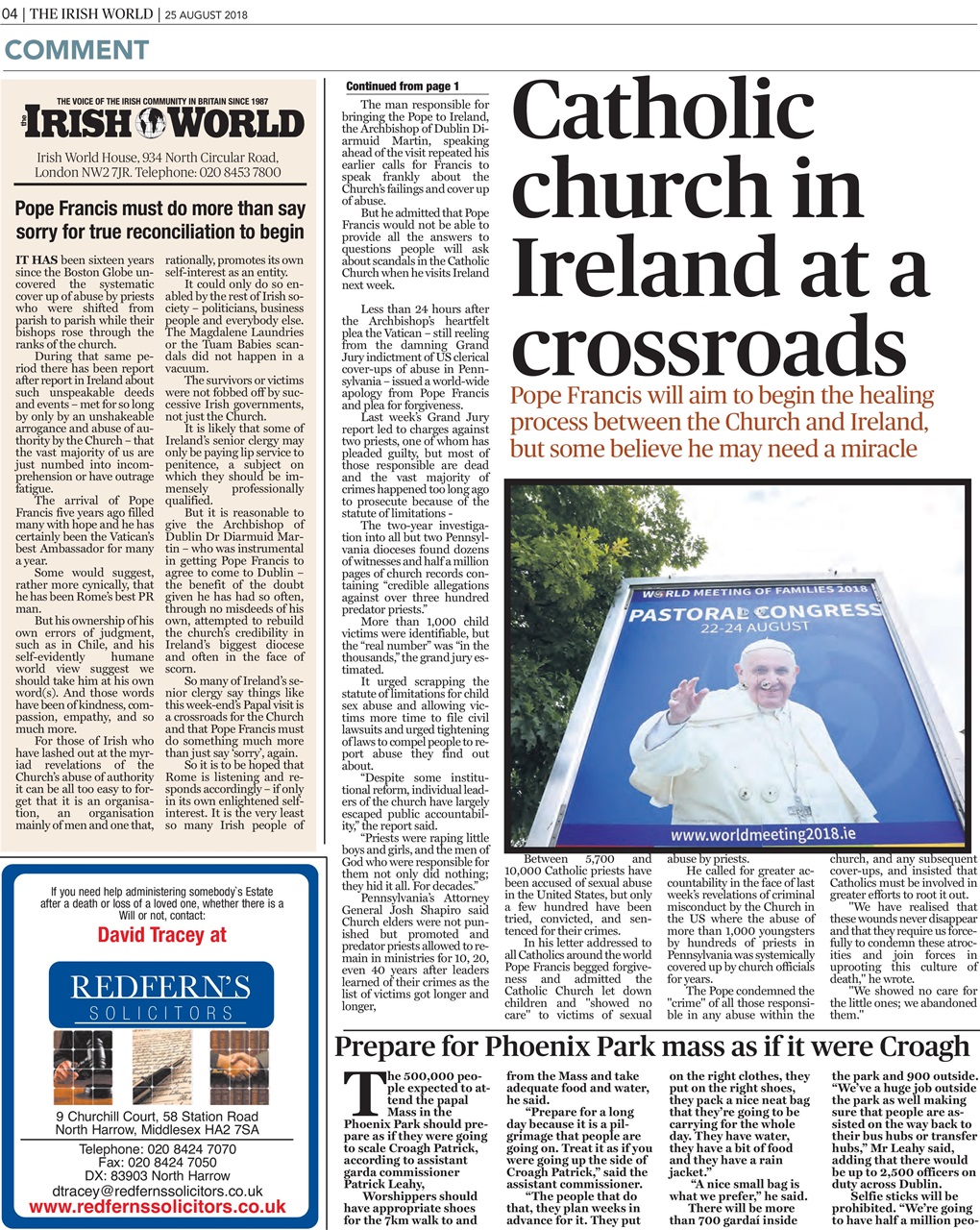 Irish World Preview Pages