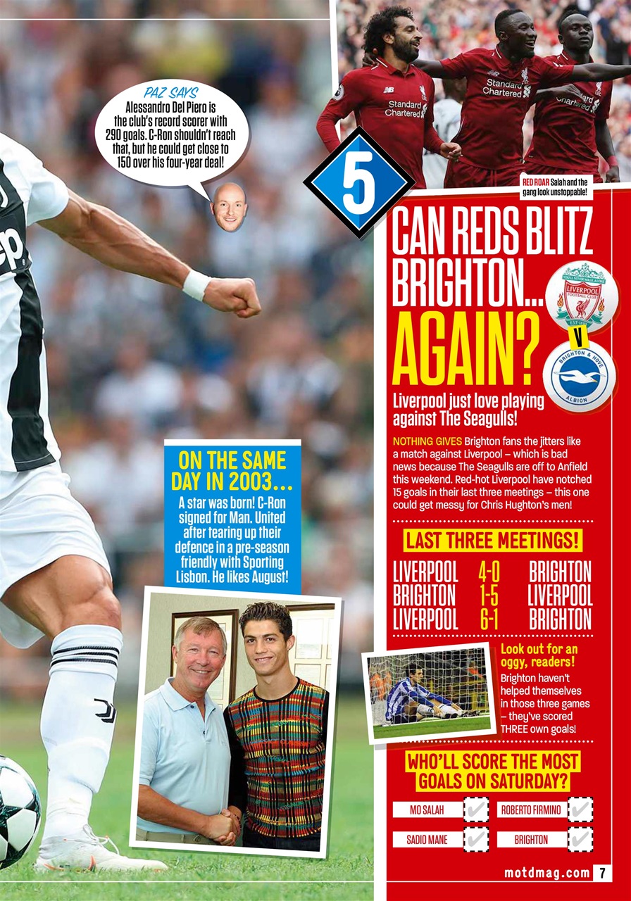 Match of the Day Preview Pages