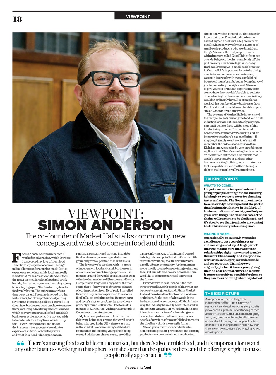 Speciality Food Preview Pages
